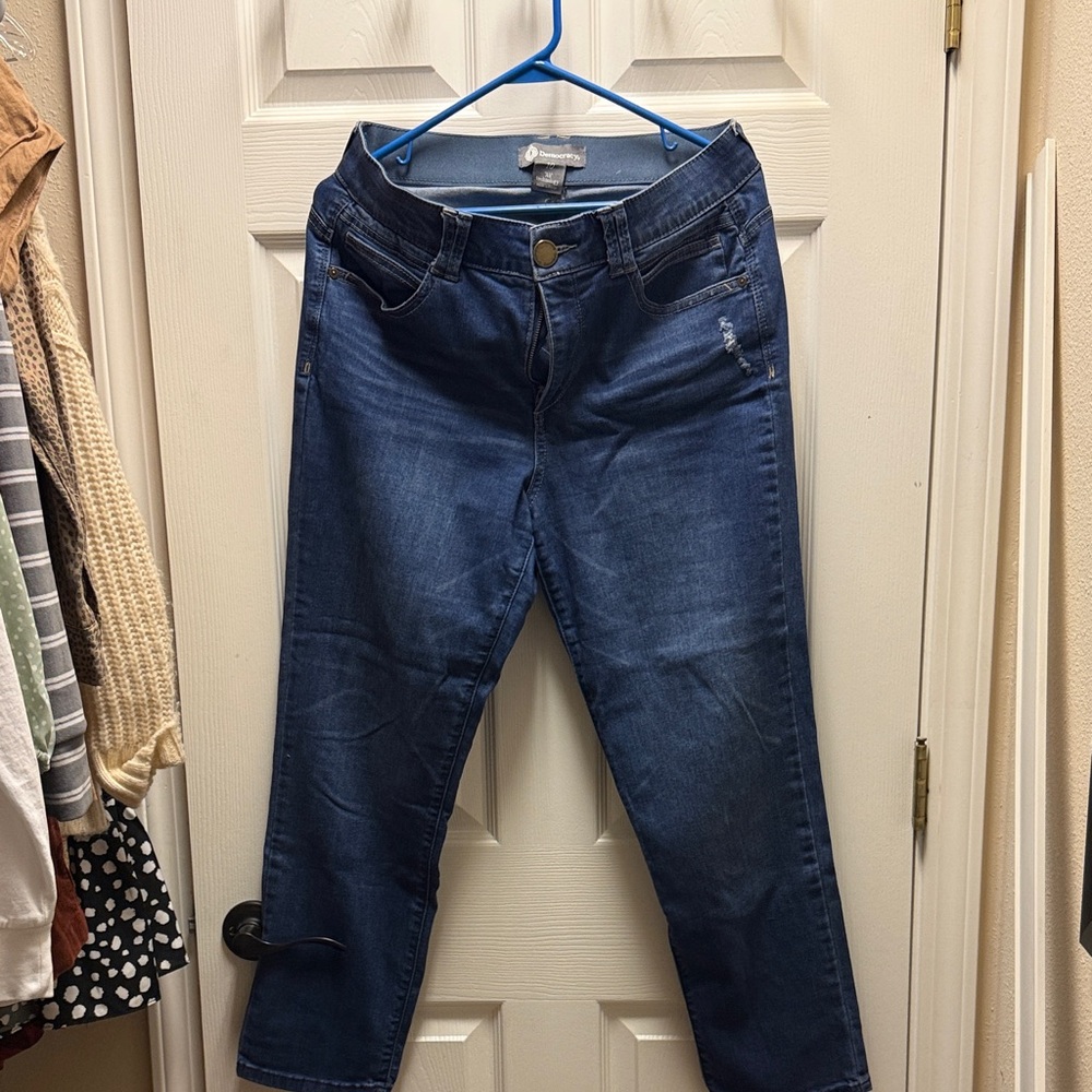 Democracy Dark Blue Straight Leg Jeans